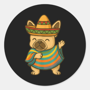 Sticker Rond Carlin en train de dabber le cinco de mayo