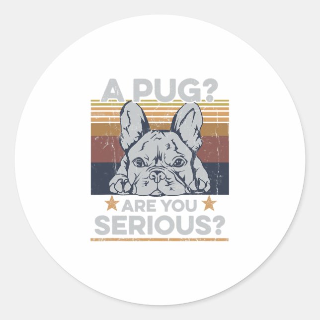 Sticker Rond Carlin Êtes-Vous Sérieux Citation Pour Un Propriét (Devant)