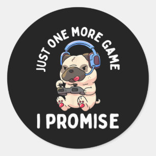 Sticker Rond Carlin Gamer Amoureux des chiens Vidéo Jeu Garçons