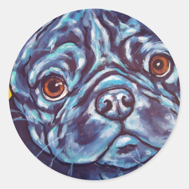 Sticker Rond Carlin noir (Devant)