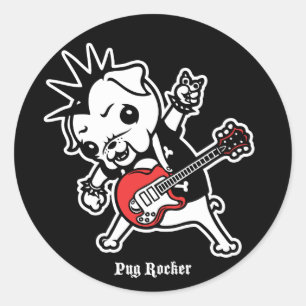 Sticker Rond Carlin Rocker