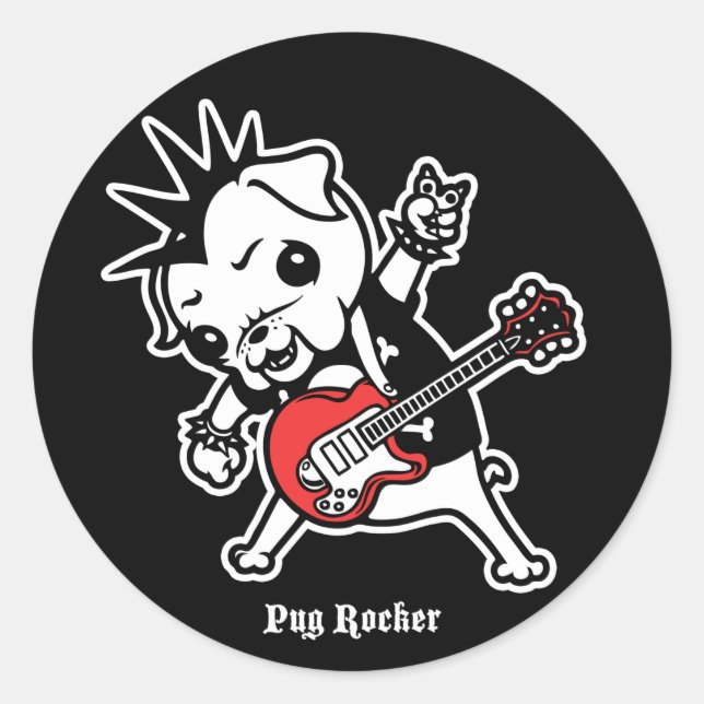 Sticker Rond Carlin Rocker (Devant)