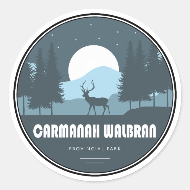 Sticker Rond Carmanah Walbran Parc provincial Deer (Devant)