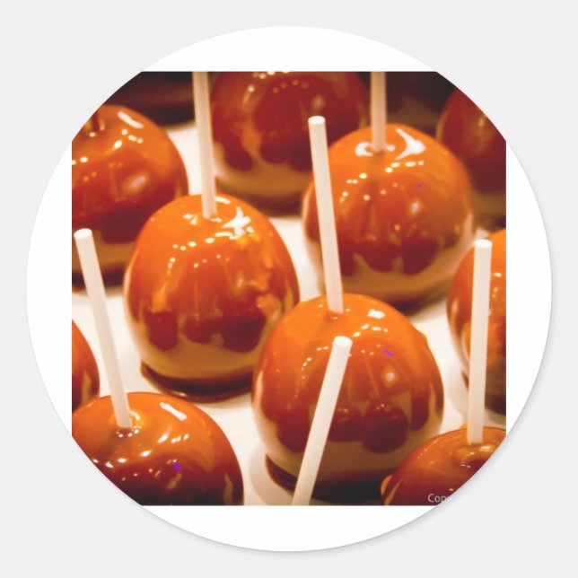 Sticker Rond Carmel Apple (Devant)