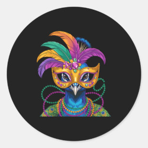 Sticker Rond Carnaval de costumes de Mardi Gras La Nouvelle-Orl