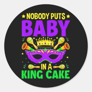 Sticker Rond Carnaval de Mardi Gras - Personne ne met