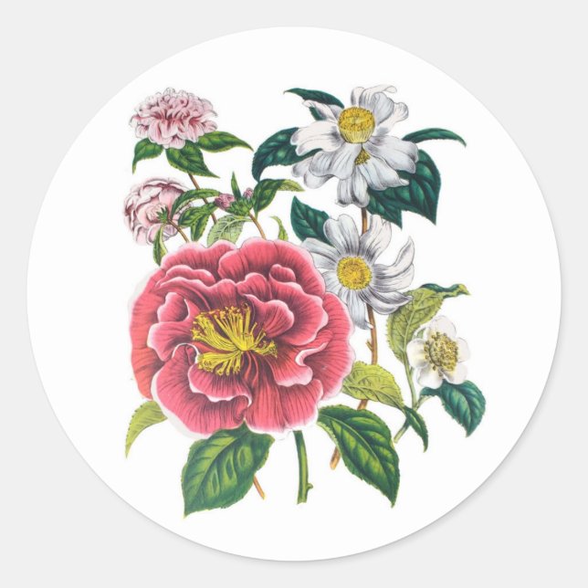 Sticker Rond Carnaval des fleurs (Devant)