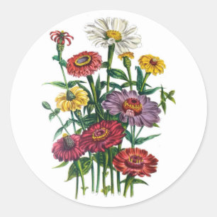 Sticker Rond Carnaval des fleurs