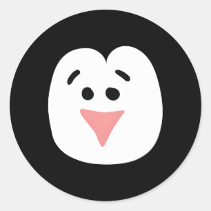 Sticker Rond Carnaval d'Halloween Penguin
