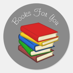 Sticker Rond Carnet de conception de livres COlorful marque