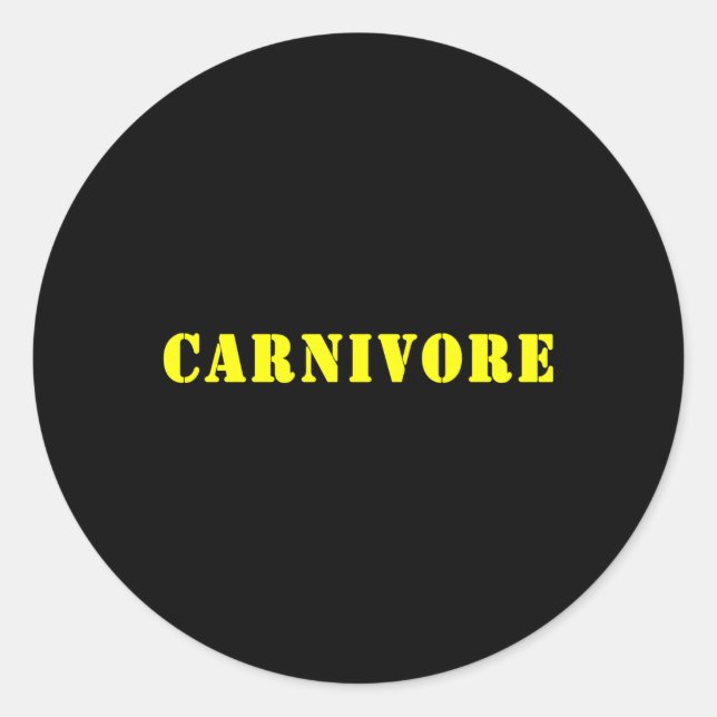 Sticker Rond Carnivore (Devant)