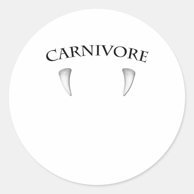 Sticker Rond Carnivore Fang (Devant)