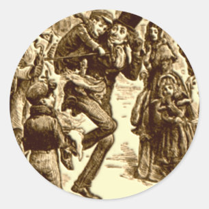 Sticker Rond Carol de Noël - Minuscule Tim