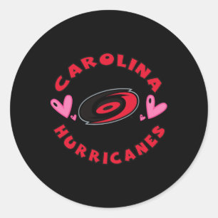 Sticker Rond Carolina Hurricanes Saint-Valentin Cœurs Nhl Offic