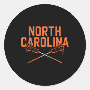 Sticker Rond Caroline du Nord Lacrosse Vintage Nc Lax Retro sty
