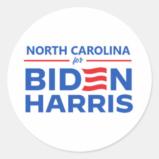 Sticker Rond Caroline du Nord pour Biden Harris