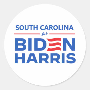 Sticker Rond Caroline du Sud pour Biden Harris