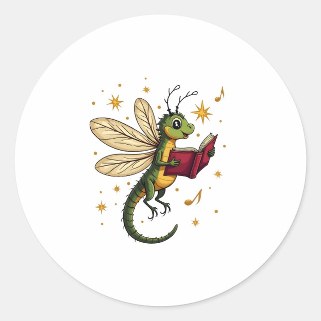 Sticker Rond Caroling Dragonfly (Devant)