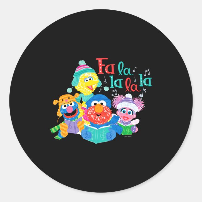 Sticker Rond Caroling Sesame Street  (Devant)