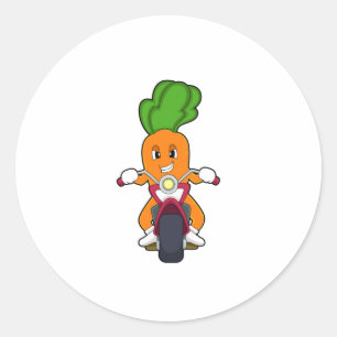 Sticker Rond Carotte comme Biker avec Motorcycle.PNG