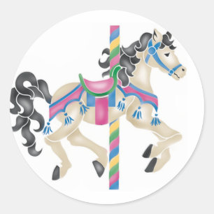 Sticker Rond Carousel/ Joyeux Parcours pour les enfants !