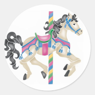 Sticker Rond Carousel/ Joyeux Parcours pour les enfants !