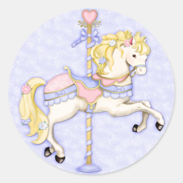 Sticker Rond Carousel Pony (Devant)
