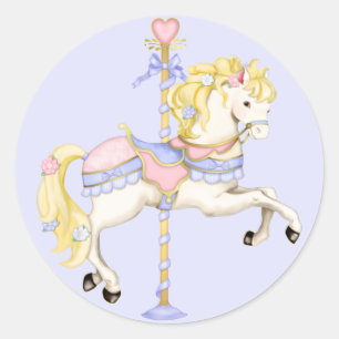 Sticker Rond Carousel Pony