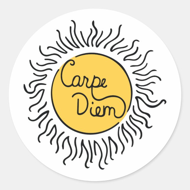 Sticker Rond Carpe Diem (Devant)