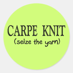 Sticker Rond Carpe Knit (Saisir le fil) Knitter Cadeaux