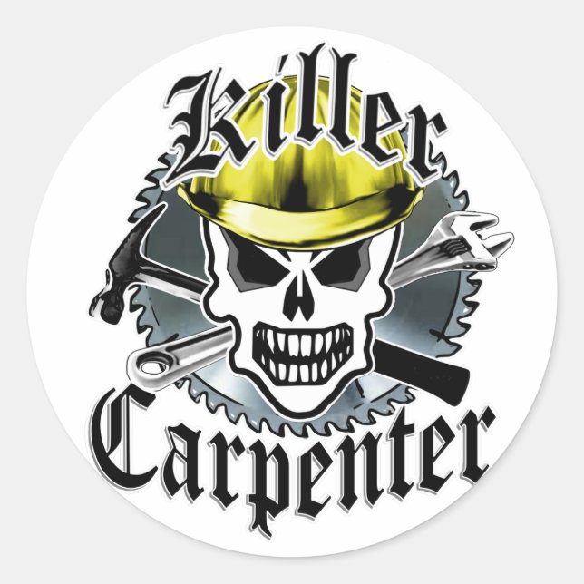 Sticker Rond Carpenter le crâne : Tueur Carpenter (Devant)