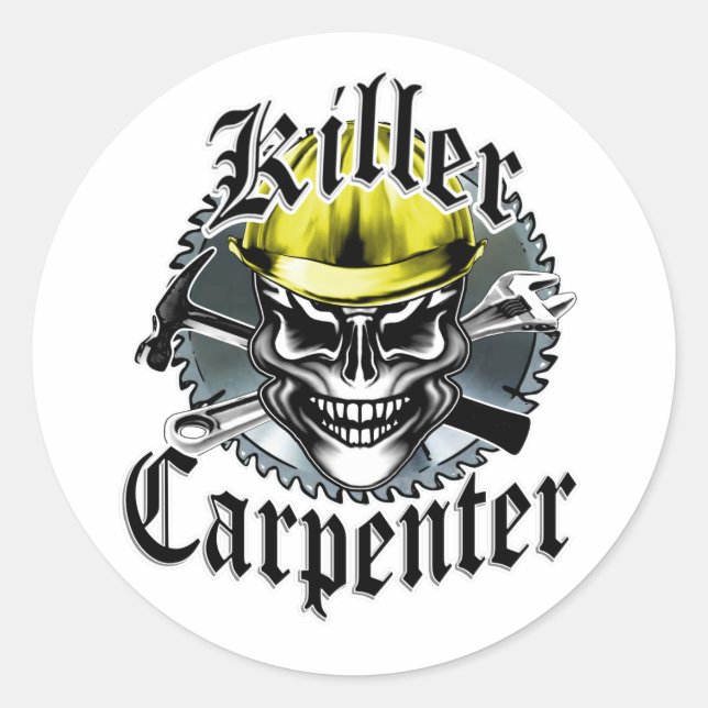 Sticker Rond Carpenter tueur (Devant)