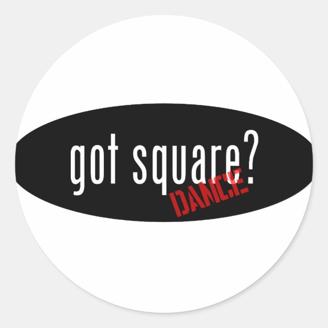 Sticker Rond Carré Dancing Items - obtenu carré (Devant)