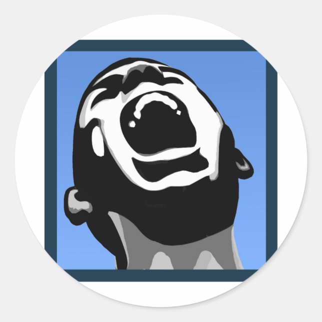 Sticker Rond Carré de cris (Devant)