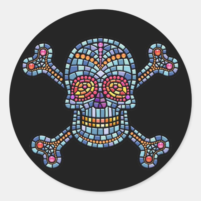 Sticker Rond Carreau 1 (Devant)