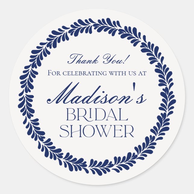 Sticker Rond Carreau de Talavera bleu Fête de mariage espagnol  (Devant)