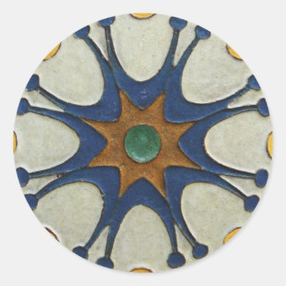 Sticker Rond Carreau vintage