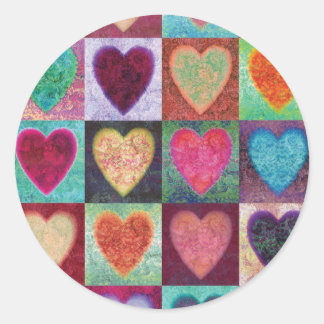 Sticker Rond Carreaux d'art cardiaque