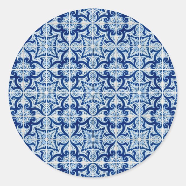 Sticker Rond Carreaux en céramique (Devant)