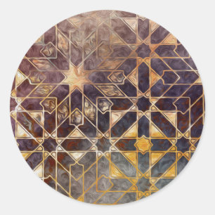 Sticker Rond Carreaux mystiques I