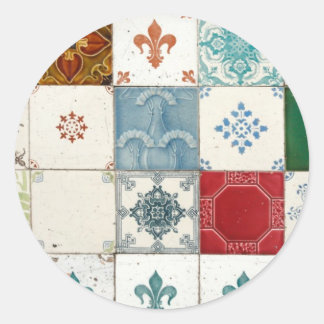 Sticker Rond Carreaux portugais