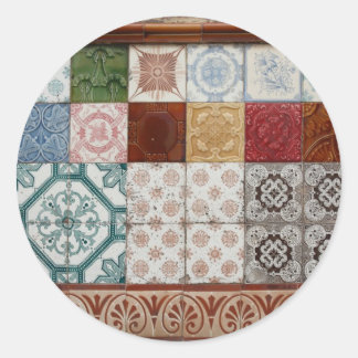 Sticker Rond Carreaux portugais