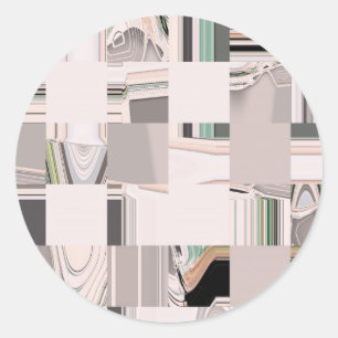 Sticker Rond Carrelage d'art Abstrait