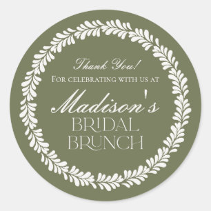 Sticker Rond Carrelage de Talavera vert Brunch de mariage Fiest