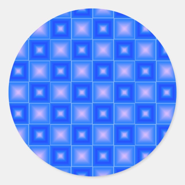 Sticker Rond Carrelage Reflet Motif Design (Devant)