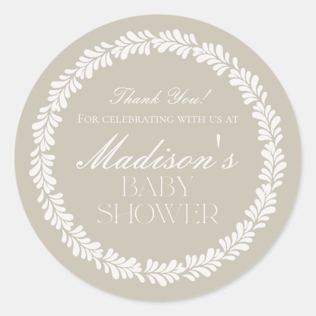 Sticker Rond Carrelage Talavera beige Baby shower Fiesta espagn (Devant)