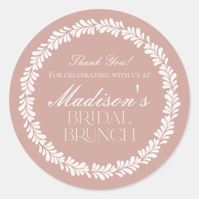 Sticker Rond Carrelage Talavera rose Espagne Fiesta Bridal Brun (Devant)