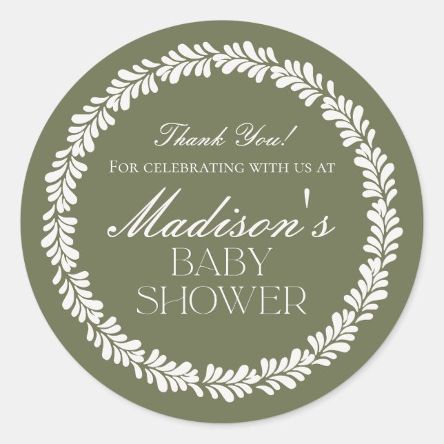 Sticker Rond Carrelage Talavera Vert Baby shower Fiesta espagno (Devant)