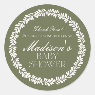 Sticker Rond Carrelage Talavera Vert Baby shower Fiesta espagno