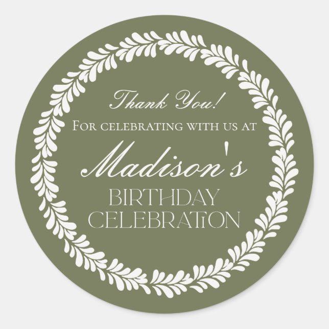 Sticker Rond Carrelage Talavera Vert Espagne Fiesta Anniversair (Devant)